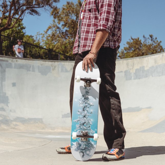 Arktisch blau gefroren frostig silber funkeln imme skateboard (Außenbereich 2)