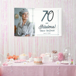 Arktisch Blau Siebzig und Fantastischer 70. Geburt Banner