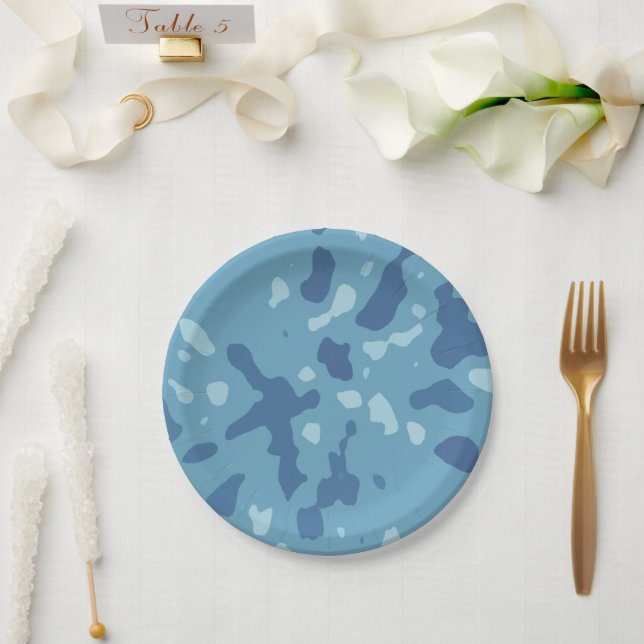 Arktische Camouflage Pappteller (Hochzeit)