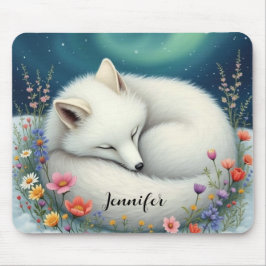 Arktische Focken Schlafen in wild lebenden Blume P Mousepad