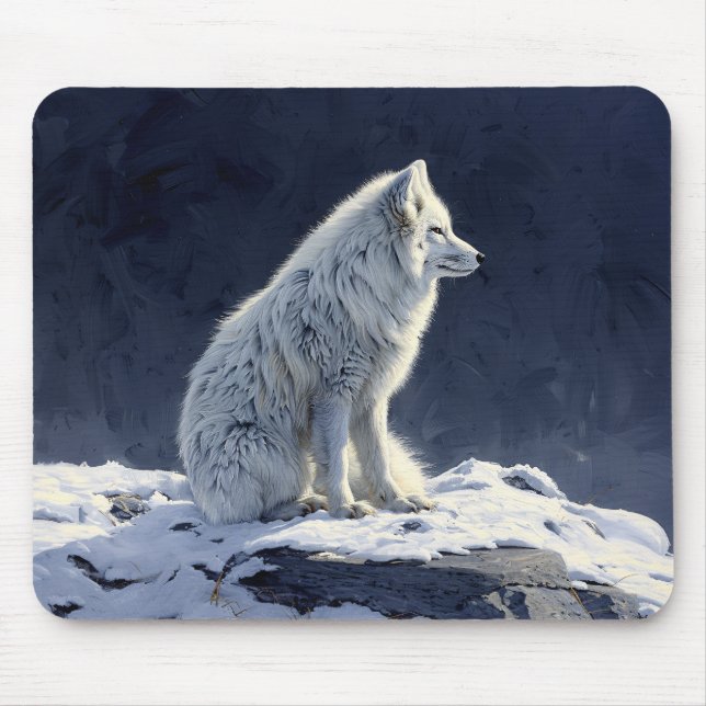 Arktische Foxenmalerei Mousepad (Vorne)