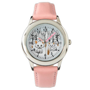 Arktische Füchse - Winterlandschaft Armbanduhr
