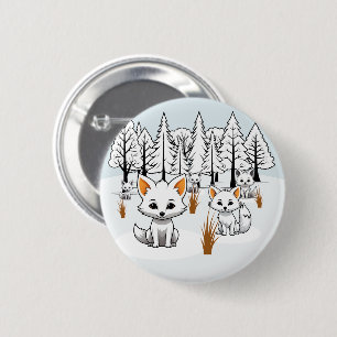 Arktische Füchse - Winterlandschaft Button