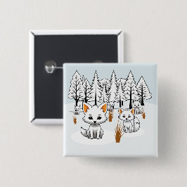 Arktische Füchse - Winterlandschaft Button