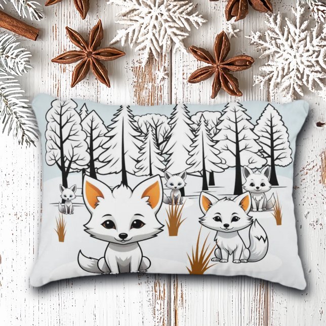 Arktische Füchse - Winterlandschaft Dekokissen (Von Creator hochgeladen)