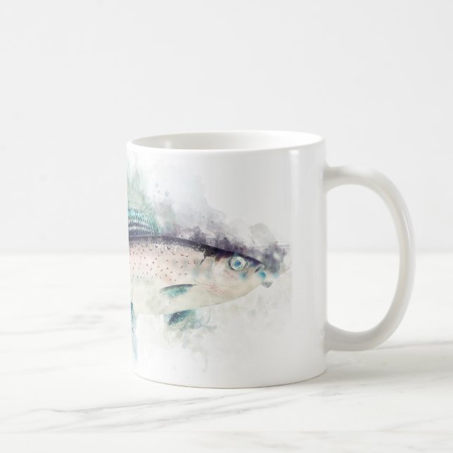 Arktische Grayling Kunst für Fischer und Angler Kaffeetasse (Rechts)