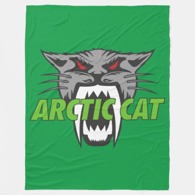 Arktische Katze Fleecedecke (Vorderseite)