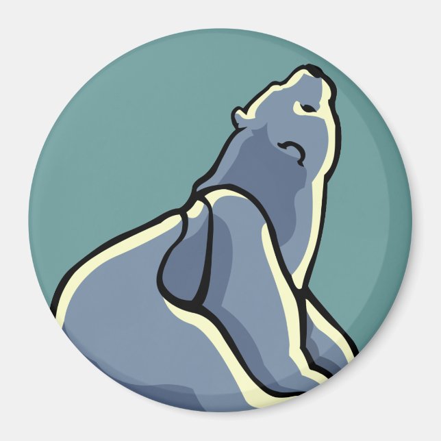 Arktische Kunst Kühlschrankmagnet Polar Bären Kuns Magnet (Vorne)