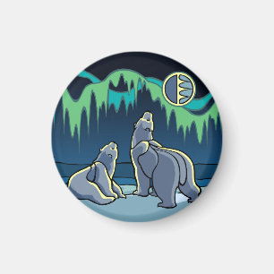 Arktische Kunst Kühlschrankmagnet Polar Bären Kuns Magnet