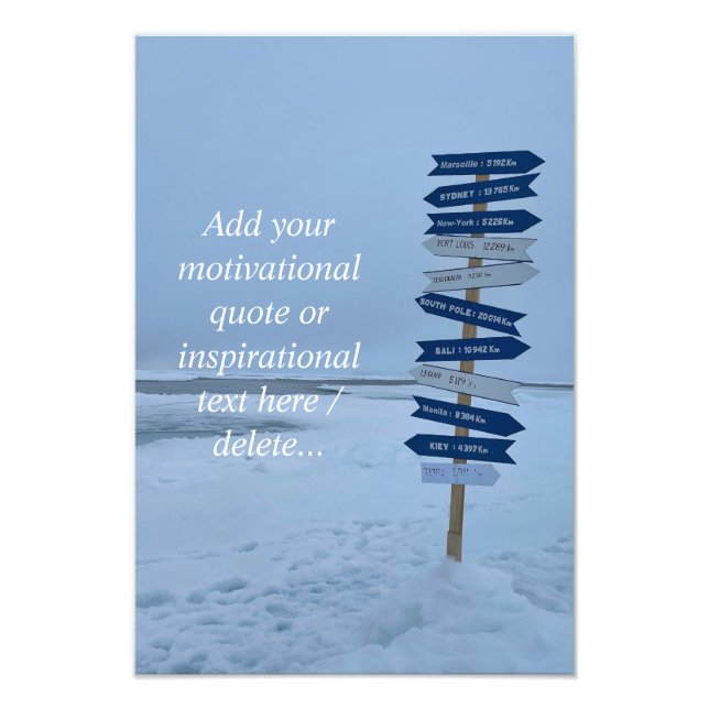 Arktische Landschaft, Nordpol 90°Breite, kundenspe Fotodruck (Vorne)