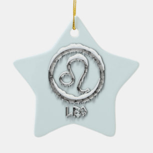 Arktische Leo Keramik Ornament