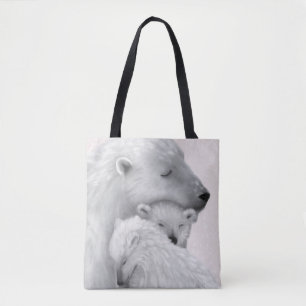 Arktische Liebe: Polar Bear Family in Pink Hues