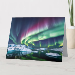 Arktische Natur Aurora Iceberg Außenbereich Landsc Karte