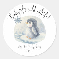 Arktische niedliche Penguin - Baby draußen kalt