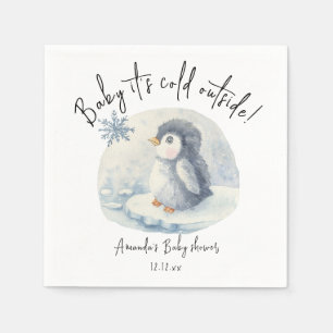 Arktische niedliche Penguin - Baby draußen kalt Serviette