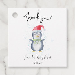 Arktische niedliche Penguin danke Babydusche Geschenkanhänger