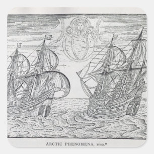 Arktische Phänomene Quadratischer Aufkleber