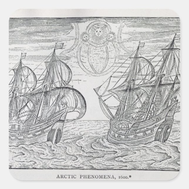 Arktische Phänomene Quadratischer Aufkleber (Vorderseite)