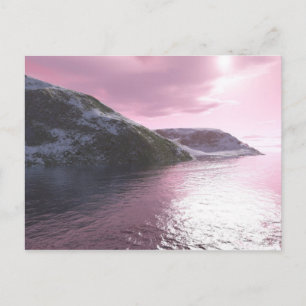 Arktische Pink Sunrise Postkarte von Tamara Ward