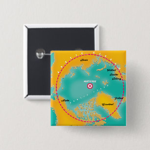 Arktische Region Nordpol Karte Button