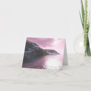 Arktische rosa Sonnenaufgangskarte Karte