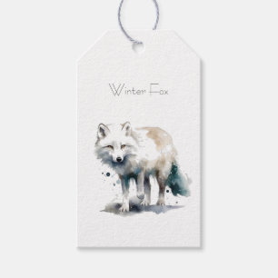 Arktische Schönheit: Winter Fox Custom Geschenkanhänger