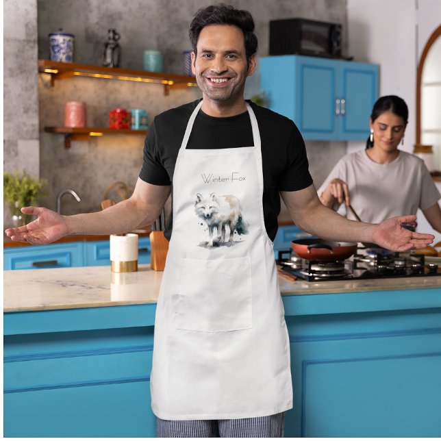 Arktische Schönheit: Winter Fox Custom Schürze (Von Creator hochgeladen)