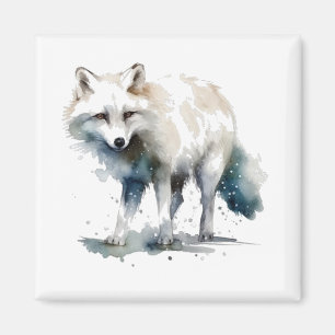 Arktische Schönheit: Winterfuchs Magnet