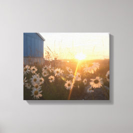 arktische Sonnenuntergang-Leinwand Leinwanddruck
