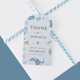 Arktische Tiere Blue Winter Onederland 1. Geburtst Geschenkanhänger