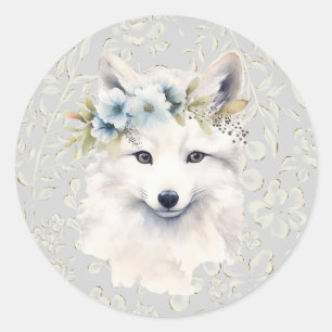 Arktische Tiere Winter Floral Holiday Sticker