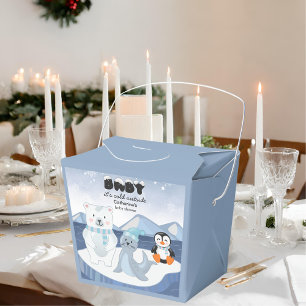Arktische Tiere Winter Wonderland Babydusche Geschenkschachtel