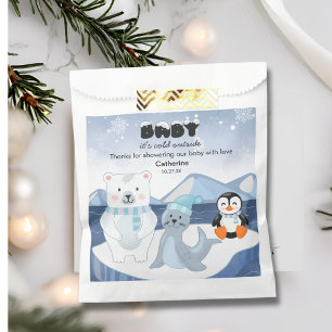 Arktische Tiere Winter Wonderland Babydusche Geschenktütchen