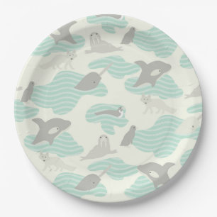 Arktische Tierfreunde Pappteller