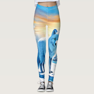Arktische Winterfoxschnee Leggings