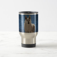 Arktische Wolf-Reise-Tasse