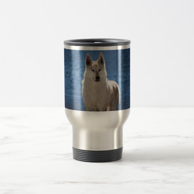 Arktische Wolf-Reise-Tasse Reisebecher (Mittel)