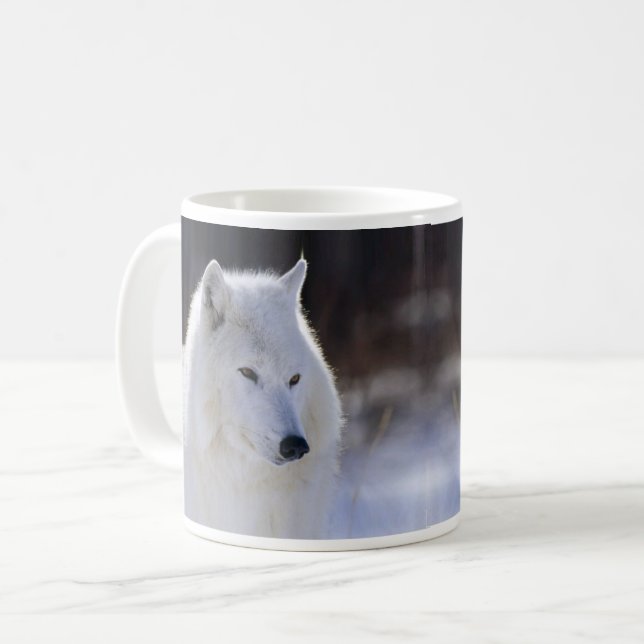 Arktische Wolf-Tasse Tasse (Vorderseite Links)