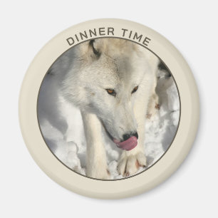 Arktische Wolfsfotografie Magnet