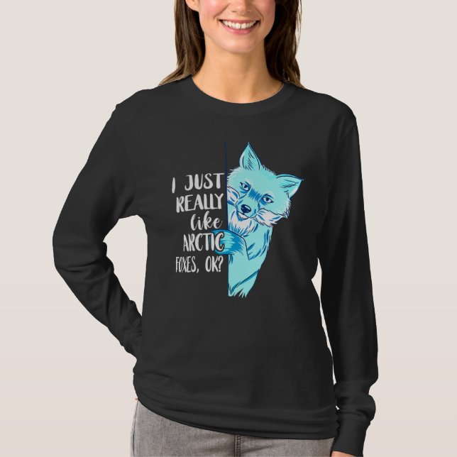 Arktischer Fox, ich mag Fox Animal Antarktic einfa T-Shirt (Vorderseite)