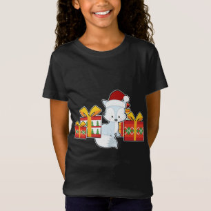 Arktischer Fox mit Weihnachtsmannmütze - Niedliche T-Shirt