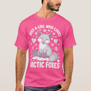 Arktischer Fox nur ein Mädchen, das Arktis-Füchse T-Shirt