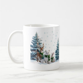Arktischer Fuchs, Elch und Hase Winter-Wildtier-Tr Kaffeetasse