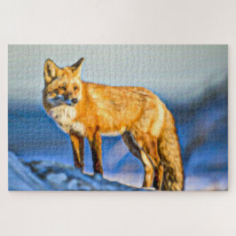 Arktischer Fuchs im Schnee Puzzle