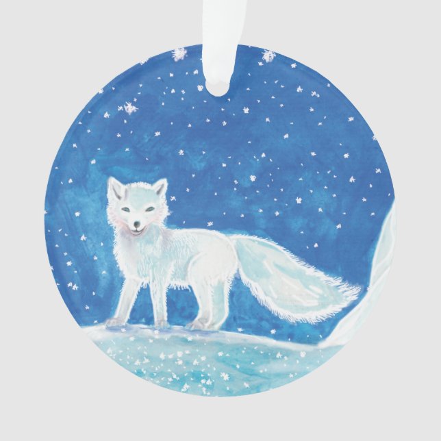 Arktischer Fuchs (Vulpes lagopus) Ornament (Vorderseite)
