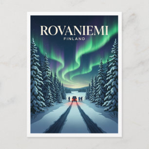 Arktischer Kreis Wilderness Rovaniemi Finnland Rei Postkarte