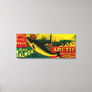 Arktischer Lachs kann Nushagak, AK Leinwanddruck