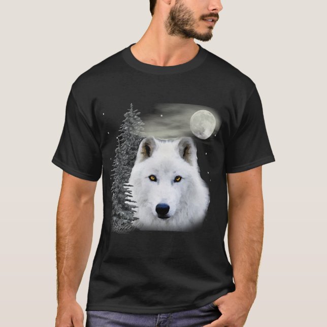 arktischer Schneegolfwolf-T - Shirt (Vorderseite)