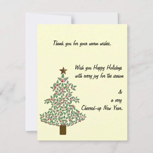 Arktischer Weihnachtsbaum RSVP Karte (Vorderseite)