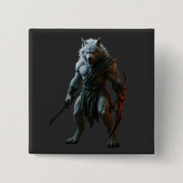 Arktischer Werwolf Button (Vorderseite)